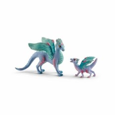 Personaggi d'Azione Schleich Flower dragon with its little one    