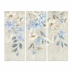 Quadro DKD Home Decor Fiori 55 x 3 x 135 cm Shabby Chic (3 Pezzi)    