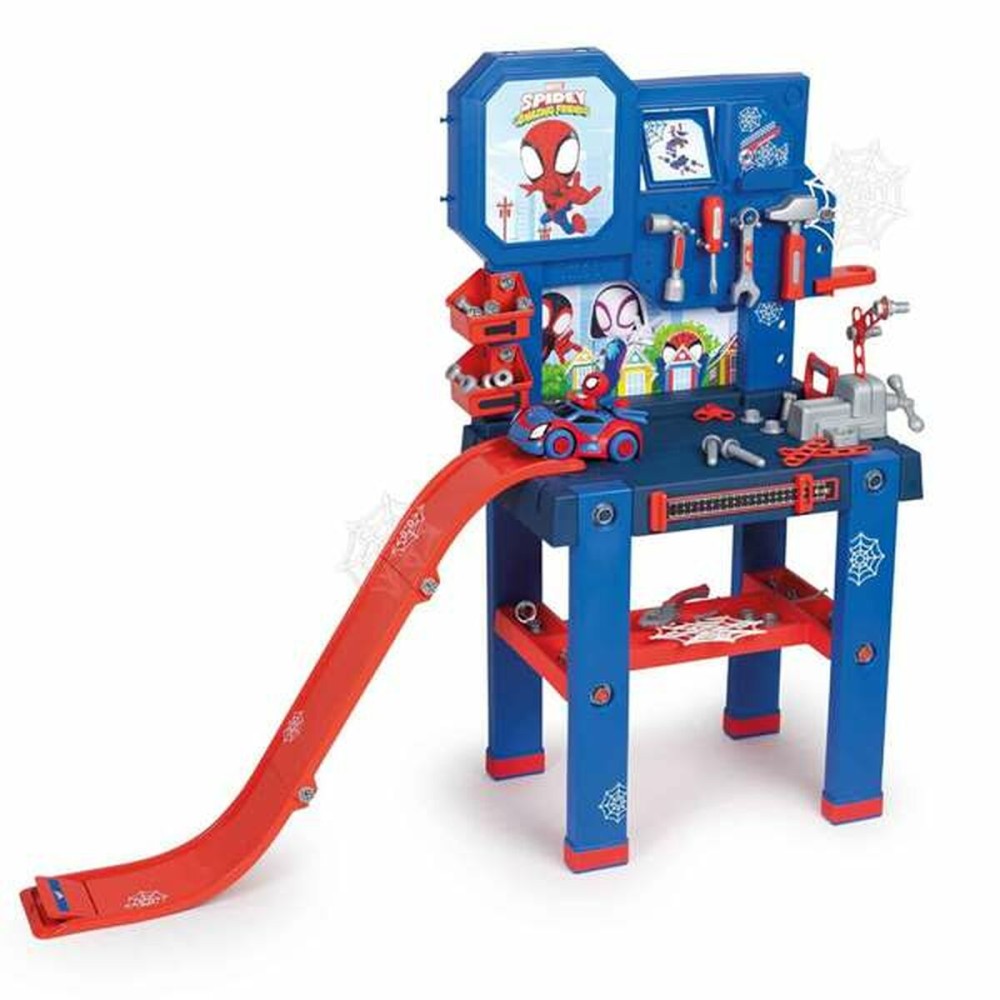 Bancone da Lavoro con Attrezzi Smoby Spidey 110 x 110 x 34 cm Giocattolo    