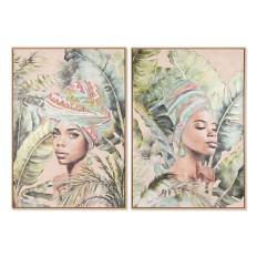 Quadro Home ESPRIT Coloniale Africana 70 x 3,5 x 100 cm (2 Unità)    