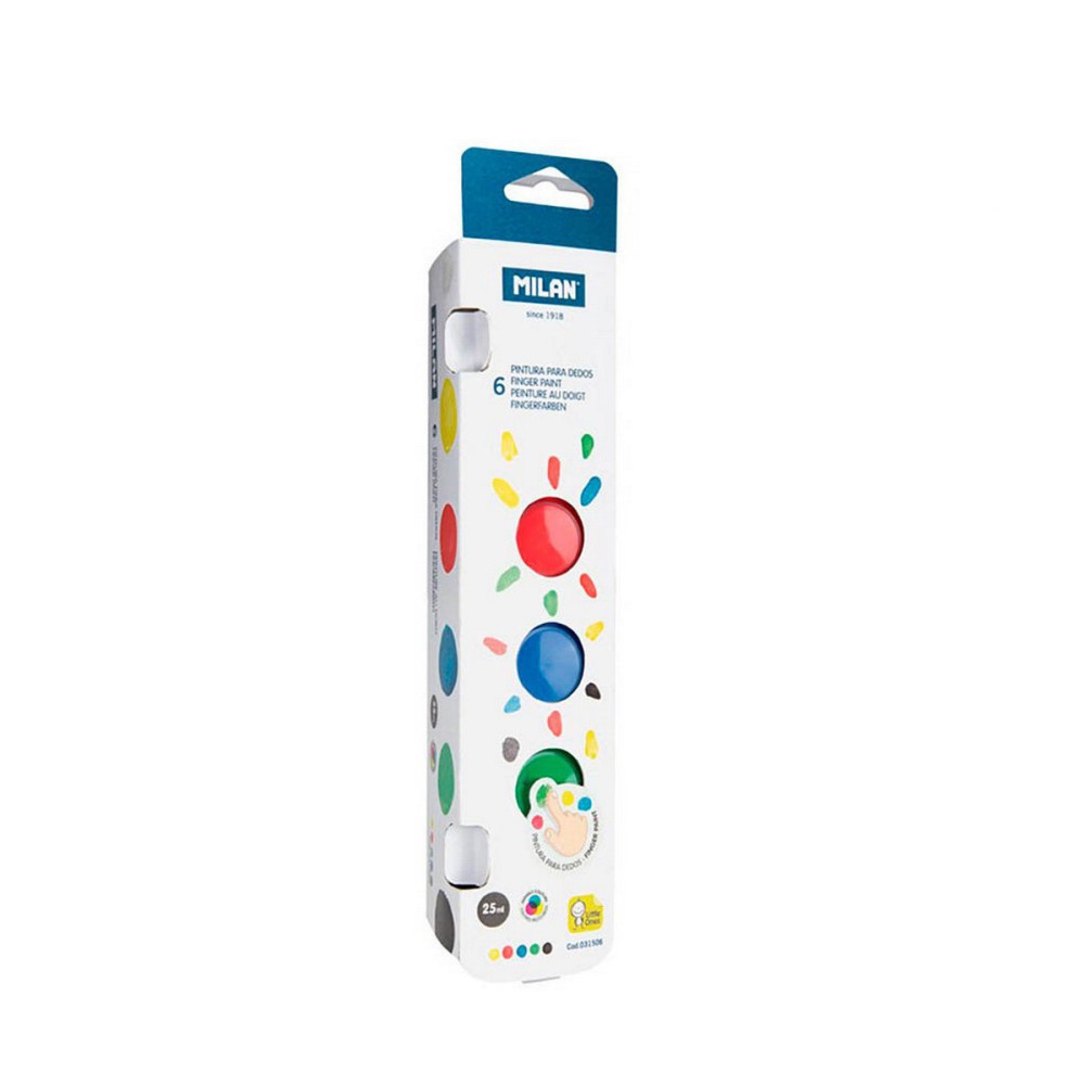 Pittura da usare con le Dita Milan Azzurro Bianco Multicolore 150 ml    