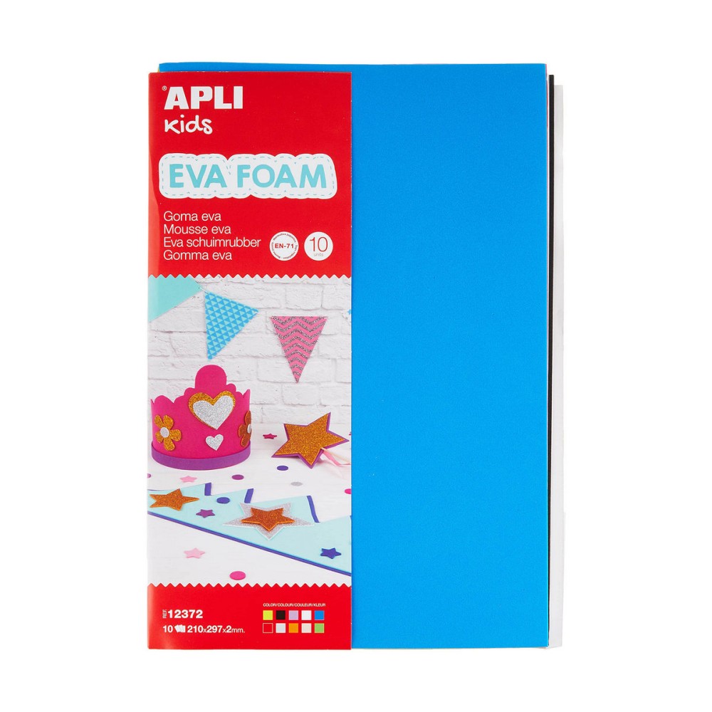 Gomma Eva Apli Kids A4 Bianco Giallo Multicolore Gomma Eva (10 Unità)    