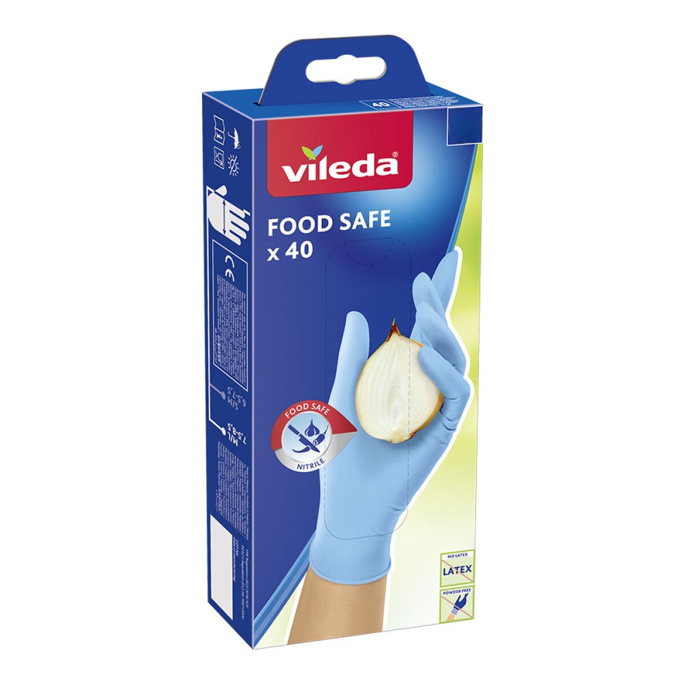 Guanti Monouso Vileda Food Safe 171013 S/M (40 Unità)    