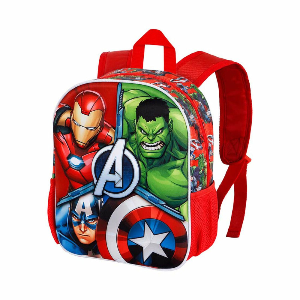 Zaino Scuola 3D The Avengers Karactermania Rosso 26 x 11 x 31 cm    