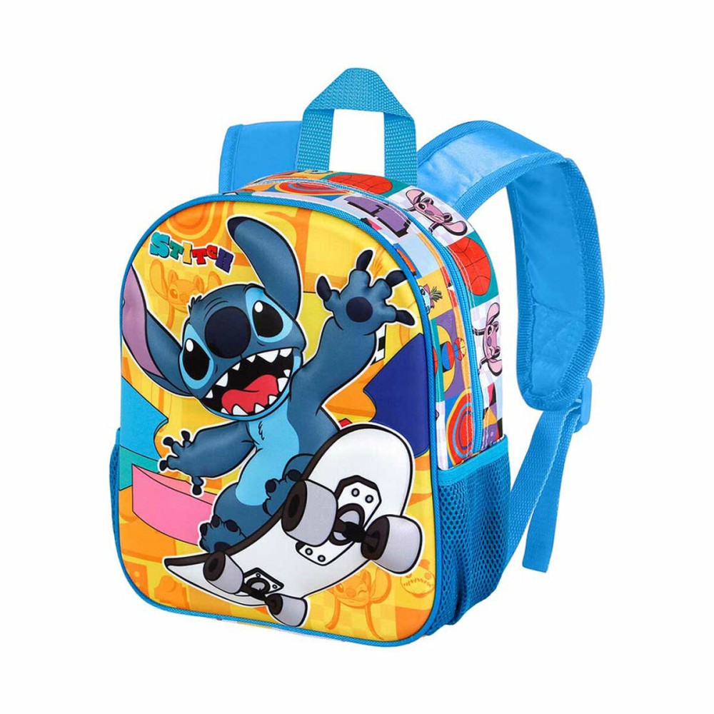 Zaino Scuola 3D Lilo & Stitch Karactermania Azzurro 26 x 11 x 31 cm    