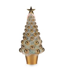 Statua Decorativa Albero di Natale Dorato polipropilene PET 16 x 37,5 x 16 cm (12 Unità)    