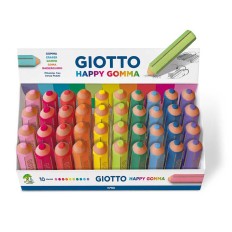 Gomma da cancellare Giotto Happy Gomma Multicolore 40 Pezzi    