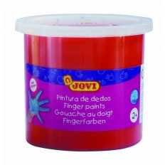 Pittura da usare con le Dita Jovi 5 Unità Rosso 5 Pezzi 125 ml    