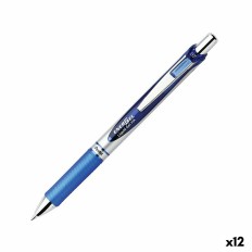 Penna gel Pentel Energel XM Klick 0.7 Azzurro 12 Pezzi    