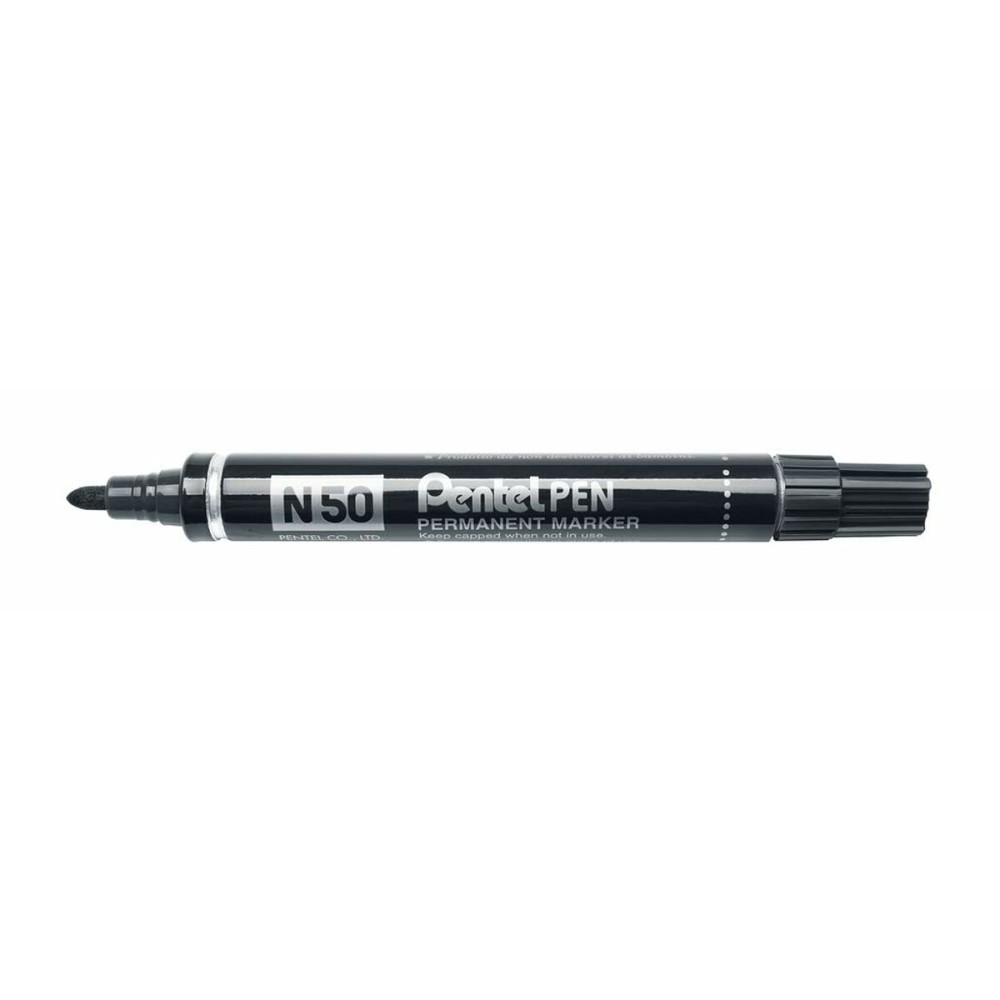 Marcatore permanente Pentel N50-BE Nero 12 Pezzi    