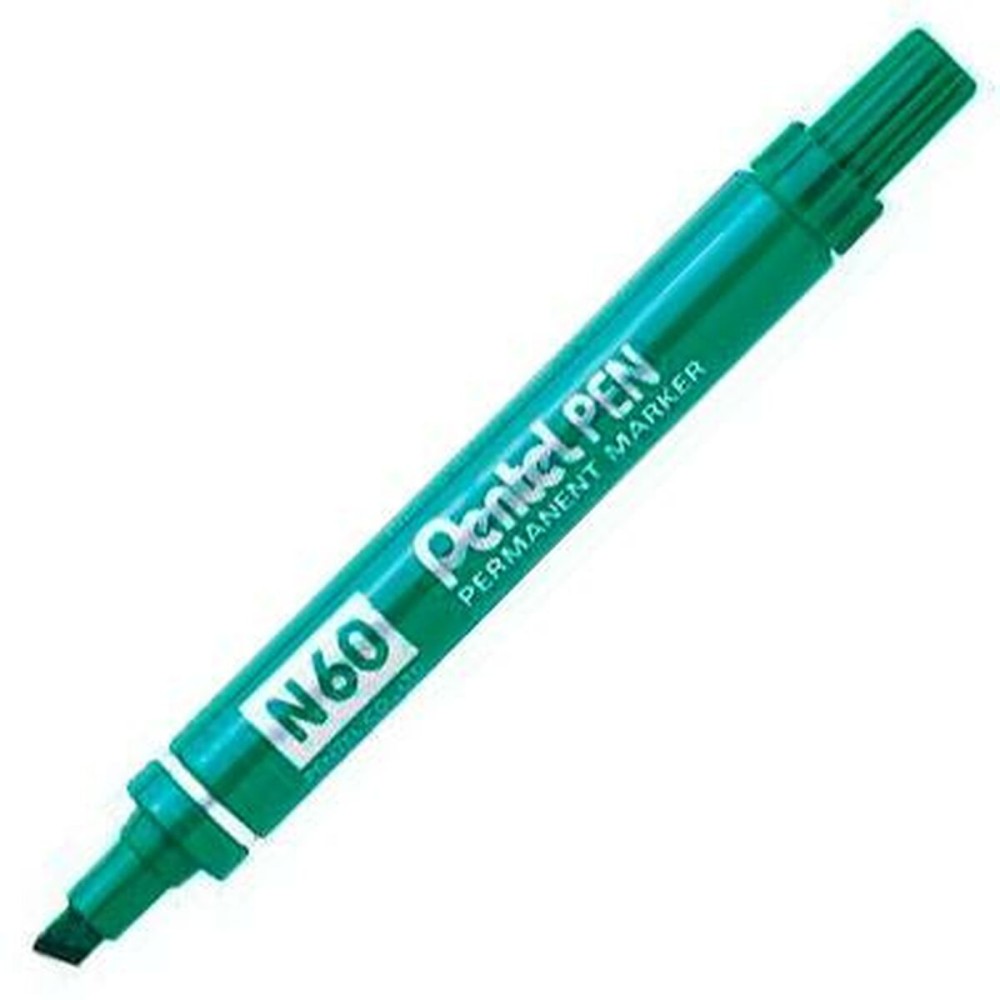 Marcatore permanente Pentel N60 Verde 12 Pezzi    