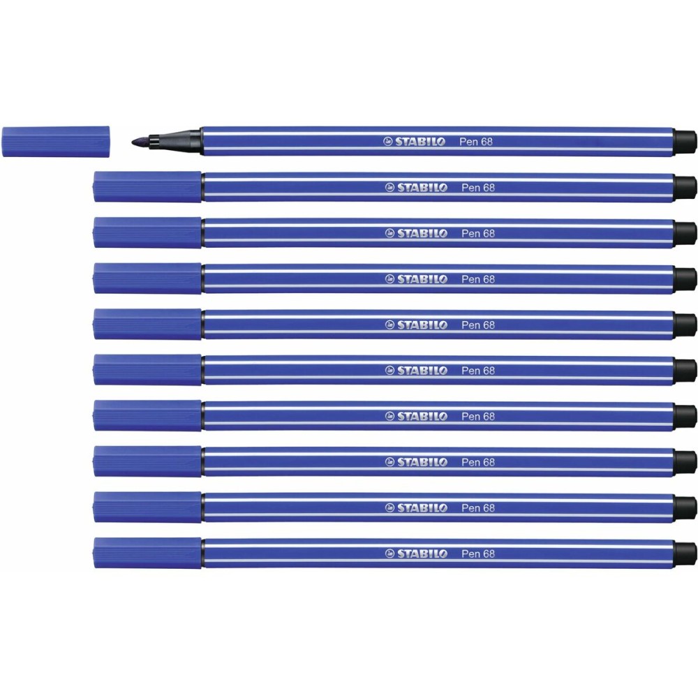 Pennarelli Stabilo Pen 68 Blu Marino (10 Pezzi)    