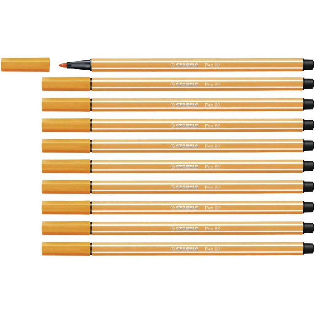 Pennarelli Stabilo Pen 68 Arancio (10 Pezzi)    