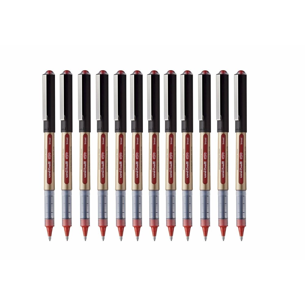 Penna a inchiostro liquido Uni-Ball Rollerball Eye Broad UB-150 Rosso 1 mm (12 Pezzi)    