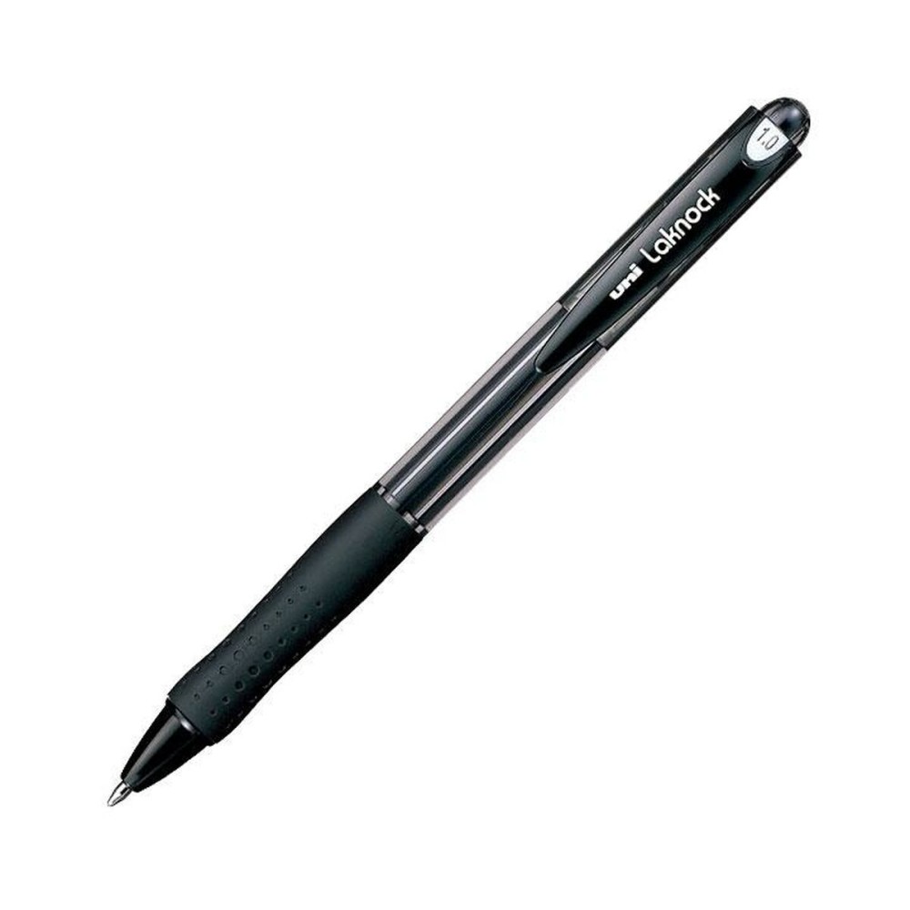 Penna a inchiostro liquido Uni-Ball Rollerball Laknock SN-100 Nero 0,4 mm (12 Pezzi)    