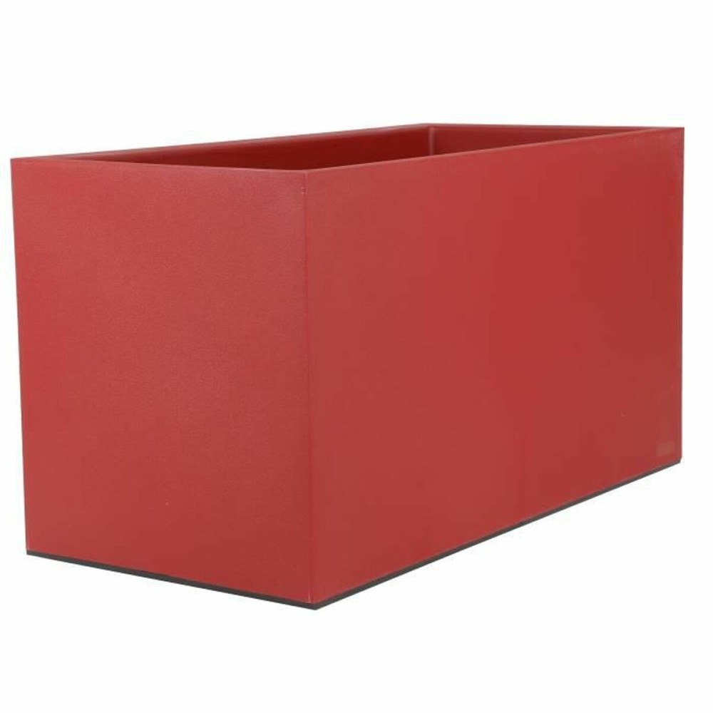 Vaso Riviera 80 x 40 cm Rosso Plastica Quadrato    