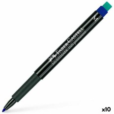 Marcatore permanente Faber-Castell Multimark 1523 M Azzurro (10 Unità)    