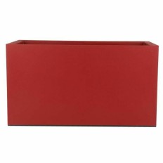 Vaso Riviera 80 x 40 cm Rosso Plastica Quadrato    