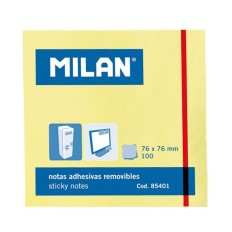 Note Adesive Milan Giallo Bianco 76 x 76 mm (10 Unità)    