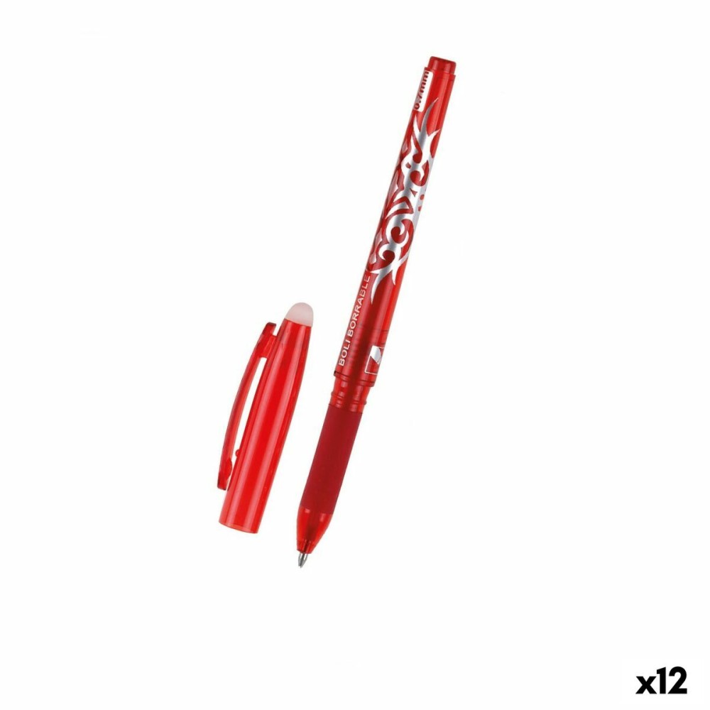 Penna MP Click System Rosso Inchiostro cancellabile 0,7 mm (12 Unità)    