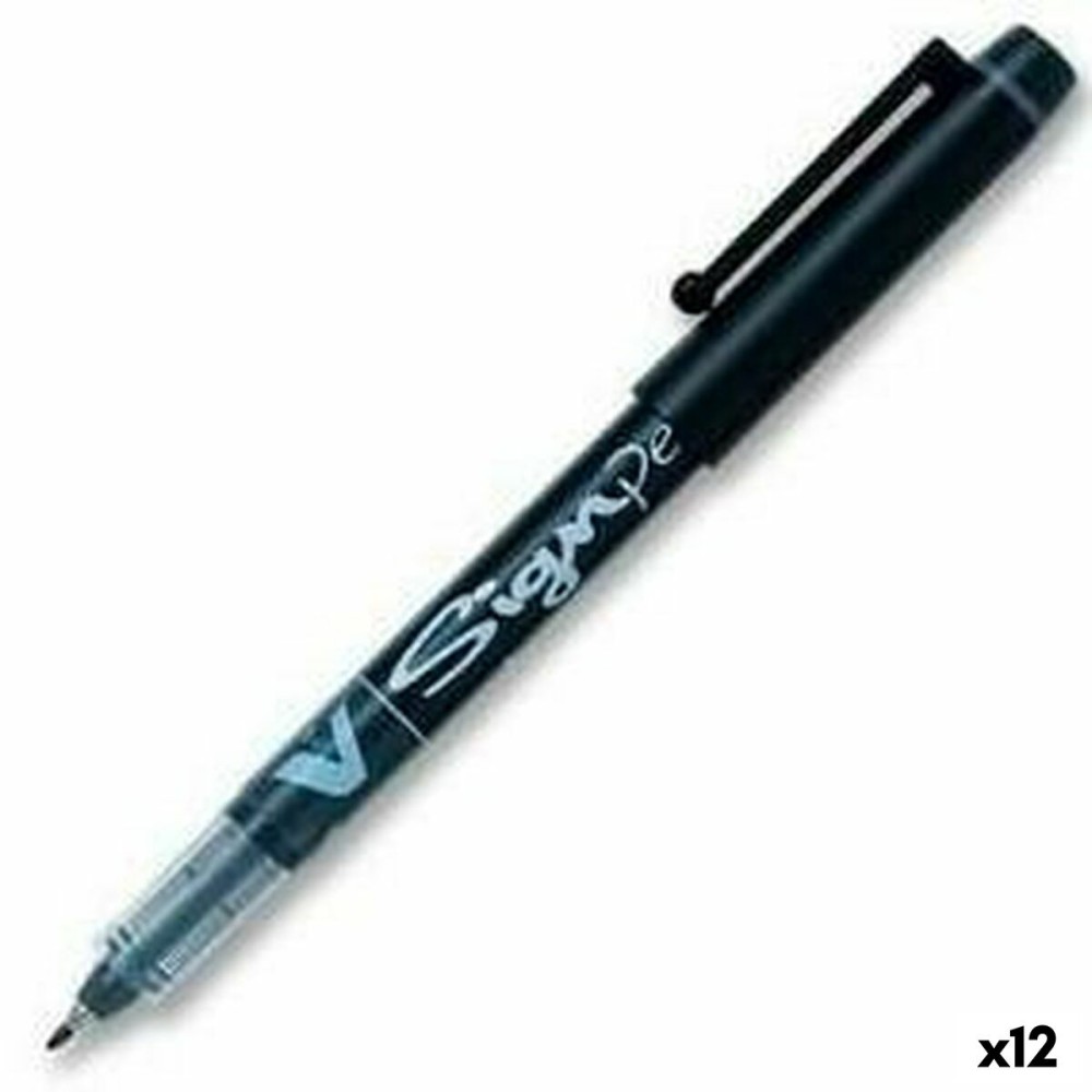 Penna a inchiostro liquido Pilot V-Sign Nero 0,6 mm (12 Unità)    