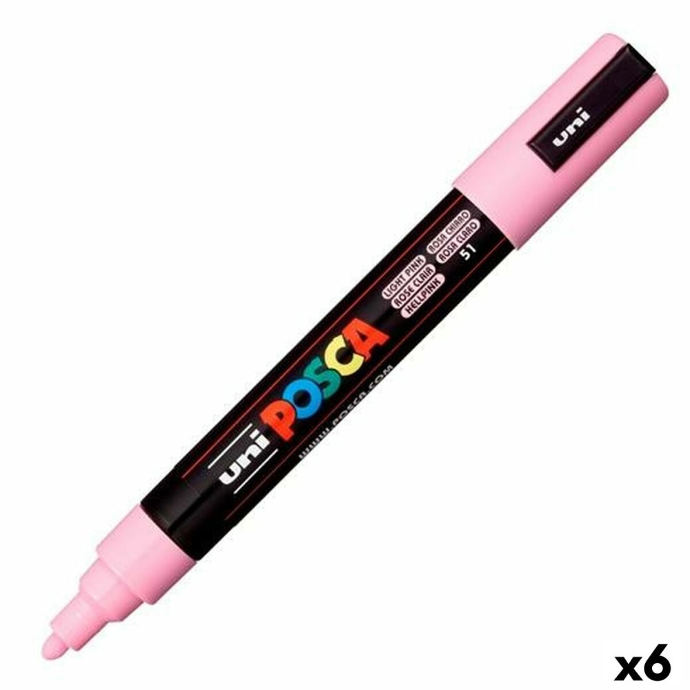 Pennarello POSCA PC-5M Rosa chiaro (6 Unità)    