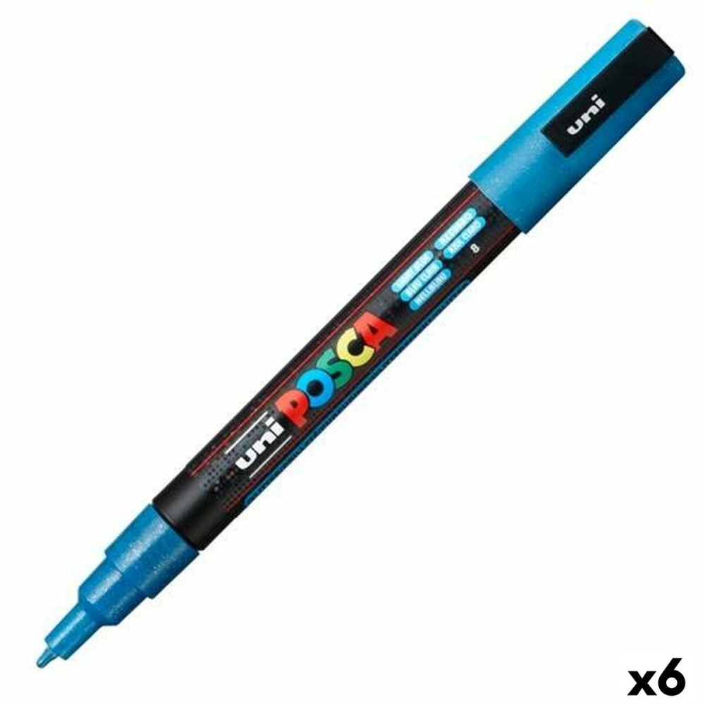 Pennarello POSCA PC-3ML Azzurro Azzurro Chiaro (6 Unità)    