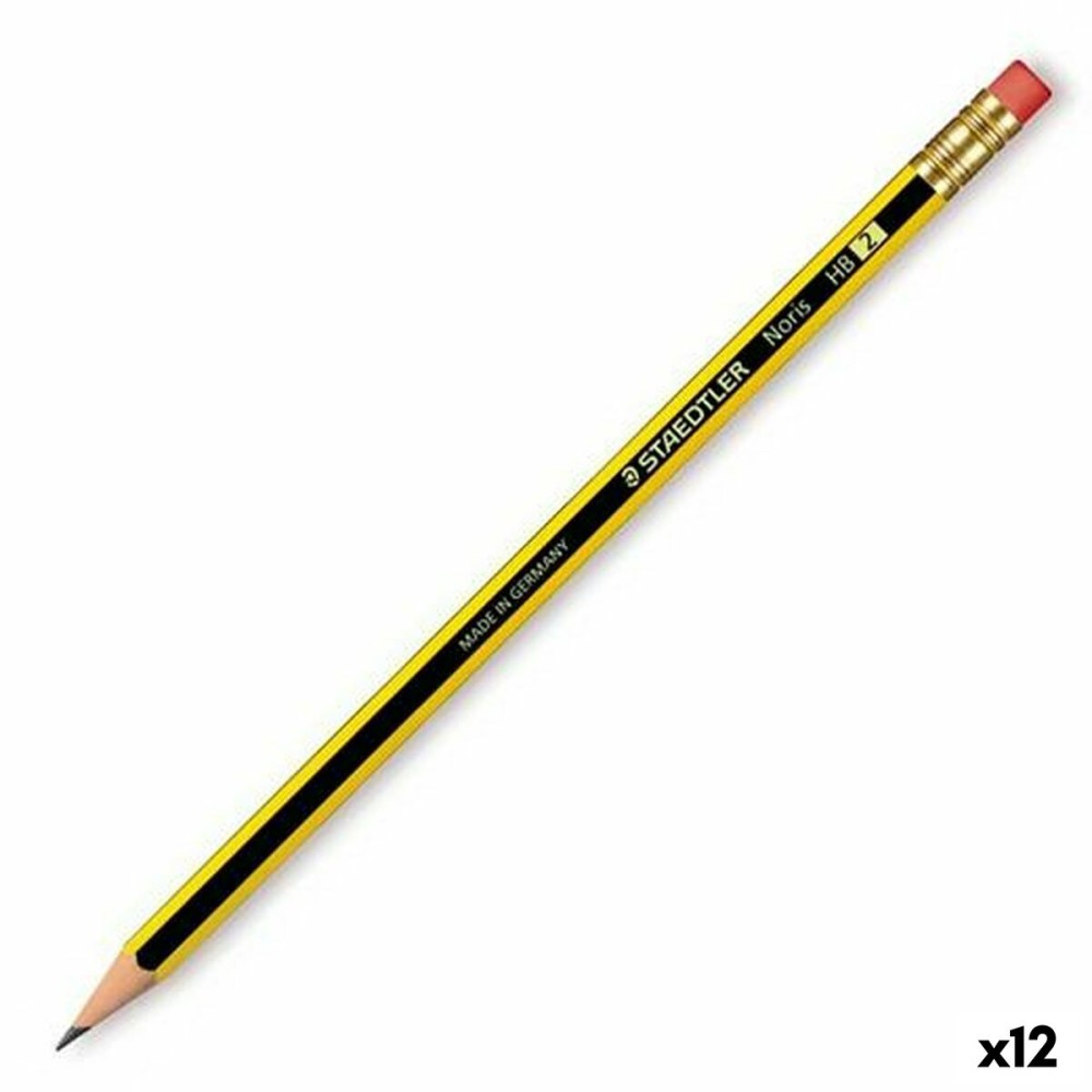 Matita con Gomma da Cancellare Staedtler Noris 122 HB (12 Unità)    