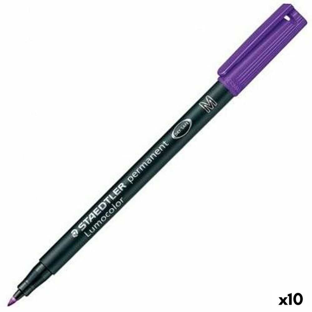 Marcatore permanente Staedtler Lumocolor 317-6 M Violetta (10 Unità)    