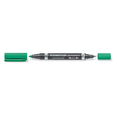 Marcatore permanente Staedtler Lumocolor Duo Verde (10 Unità)    