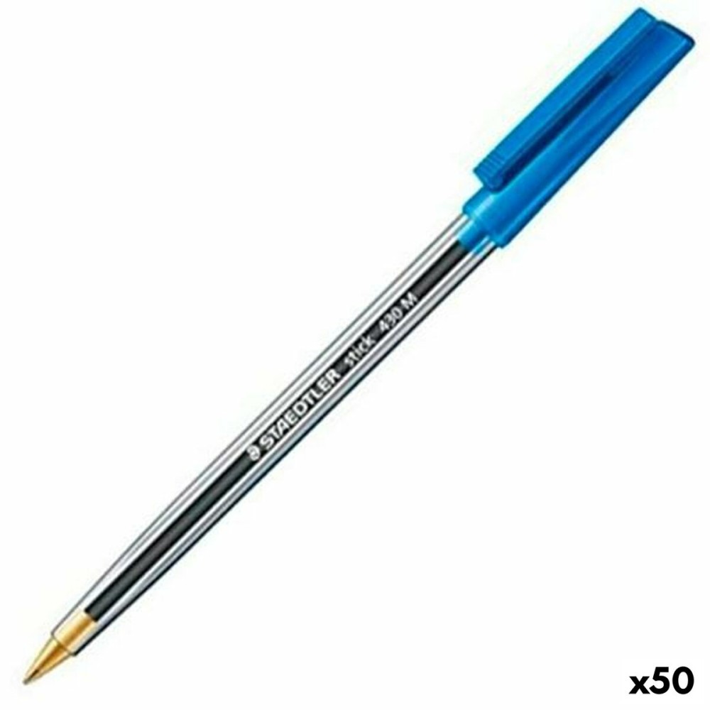 Penna Staedtler Stick 430 Azzurro (50 Unità)    