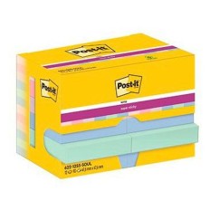 Note Adesive Post-it Super Sticky Multicolore 12 Pezzi 47,6 x 47,6 mm (2 Unità)    