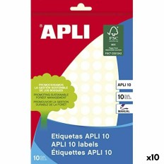 Etichette adesive Apli Bianco 10 Fogli Ø 1 cm (10 Unità)    