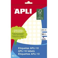 Etichette adesive Apli Bianco 10 Fogli Ø 1 cm (10 Unità)    