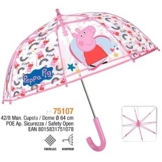 Ombrelli Peppa Pig Perletti Fibra di Vetro Ø 64 cm Per bambini    