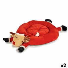 Letto per animali domestici Renna Rosso 84 x 18 x 97 cm (2 Unità)    