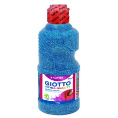 Pittura a tempera Giotto Glitter Azzurro 250 ml (8 Unità)    