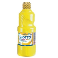 Pittura a tempera Giotto School Giallo 500 ml Lavabili (6 Unità)    