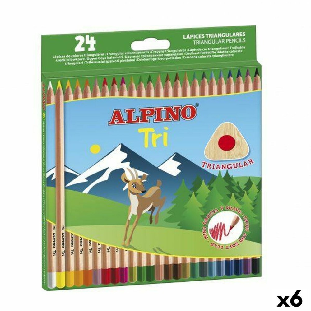 Matite colorate Alpino Tri Multicolore (6 Unità)    