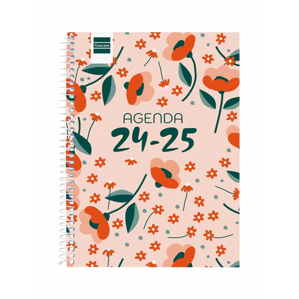 Agenda Finocam COOL Multicolore Quarto 15,5 x 21,2 cm 2024-2025 Floreale    