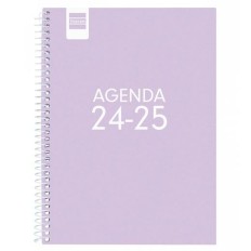 Agenda Finocam Cool Lilla Quarto 15,5 x 21,2 cm 2024-2025    