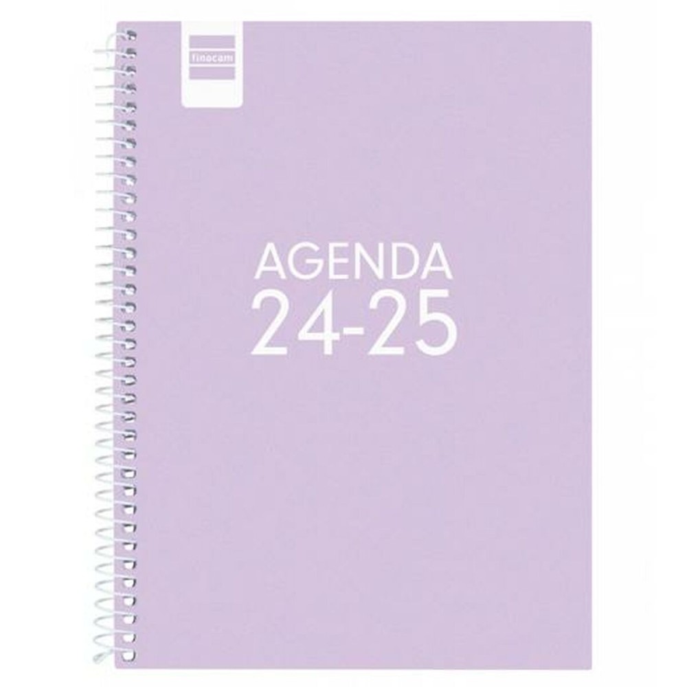 Agenda Finocam Cool Lilla Quarto 15,5 x 21,2 cm 2024-2025    