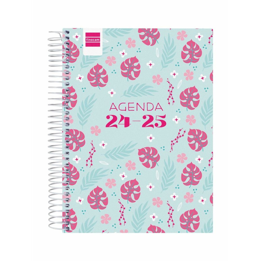 Agenda Finocam COOL Multicolore Quarto 15,5 x 21,2 cm 2024-2025 Floreale    