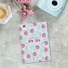 Agenda Finocam COOL Multicolore Quarto 15,5 x 21,2 cm 2024-2025 Floreale    