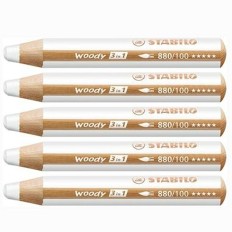 Matite colorate Stabilo Woody Bianco 3 in 1 5 Pezzi (5 Unità)    