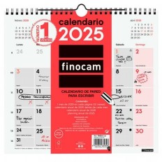 Calendario da parete Finocam Carta 2025 26,5 x 24,5 cm    