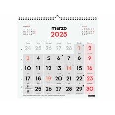 Calendario da parete Finocam Carta 2025 30 x 30 cm    