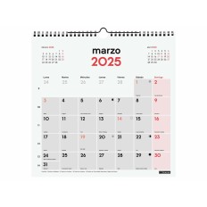 Calendario da parete Finocam Carta 2025 30 x 30 cm    