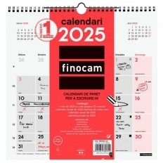 Calendario da parete Finocam Carta 2025 300 x 300 mm    