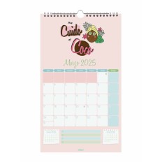 Calendario da parete Finocam TALKUAL Bianco Carta 2025 21 x 36 cm    